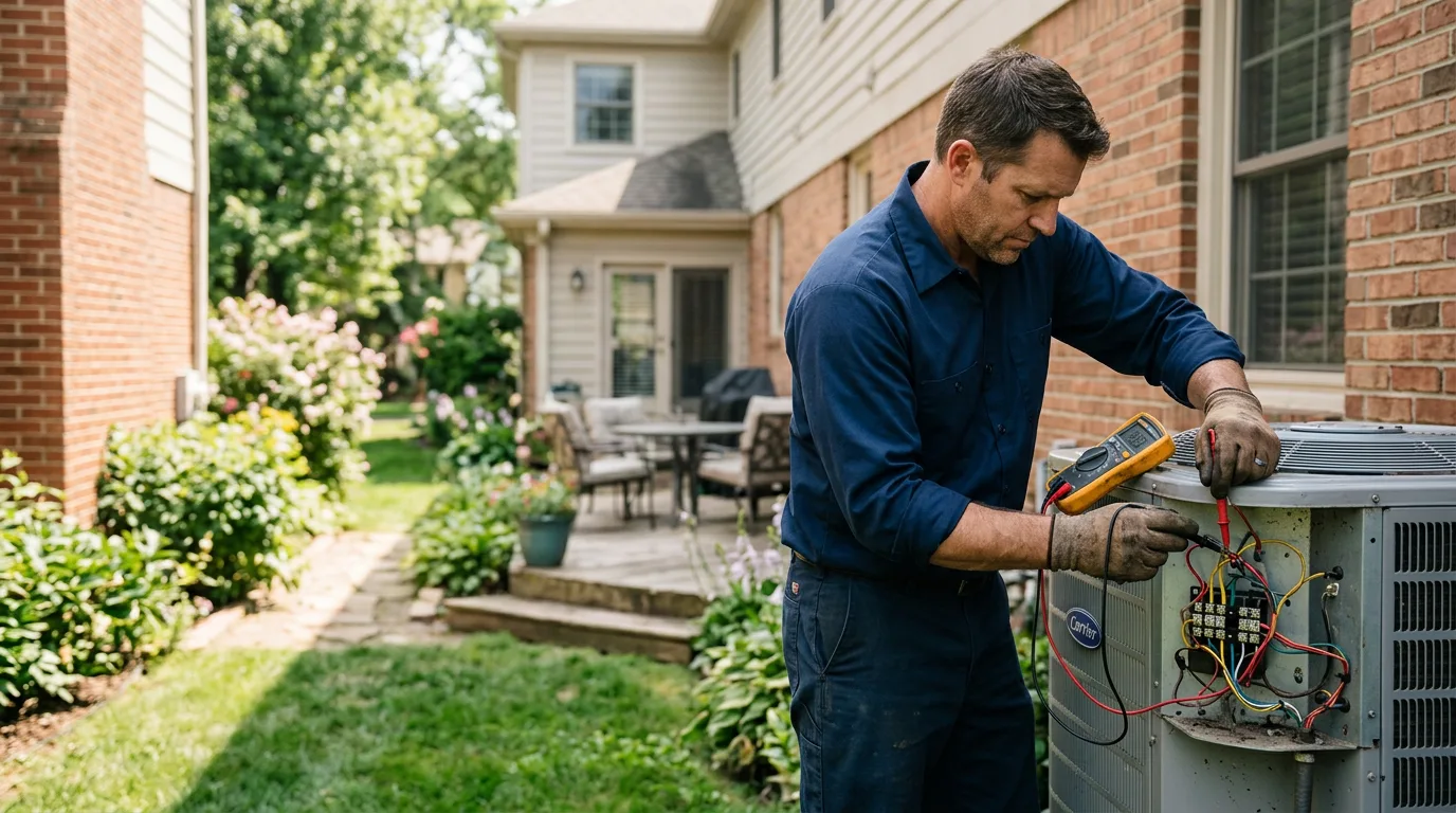 HVAC technician working near Moore, TX
